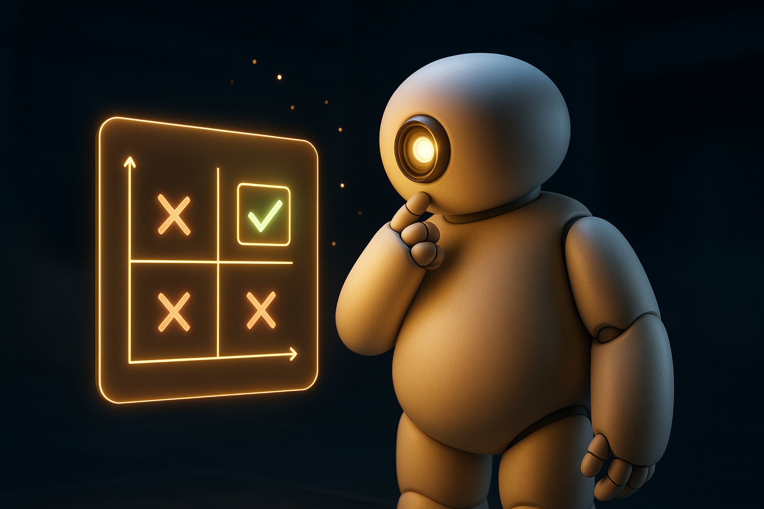 Before you build: the single most important choice — illustration from MANAV blog post How to Build an AI Agent (No-Code) in Under 15 Minutes