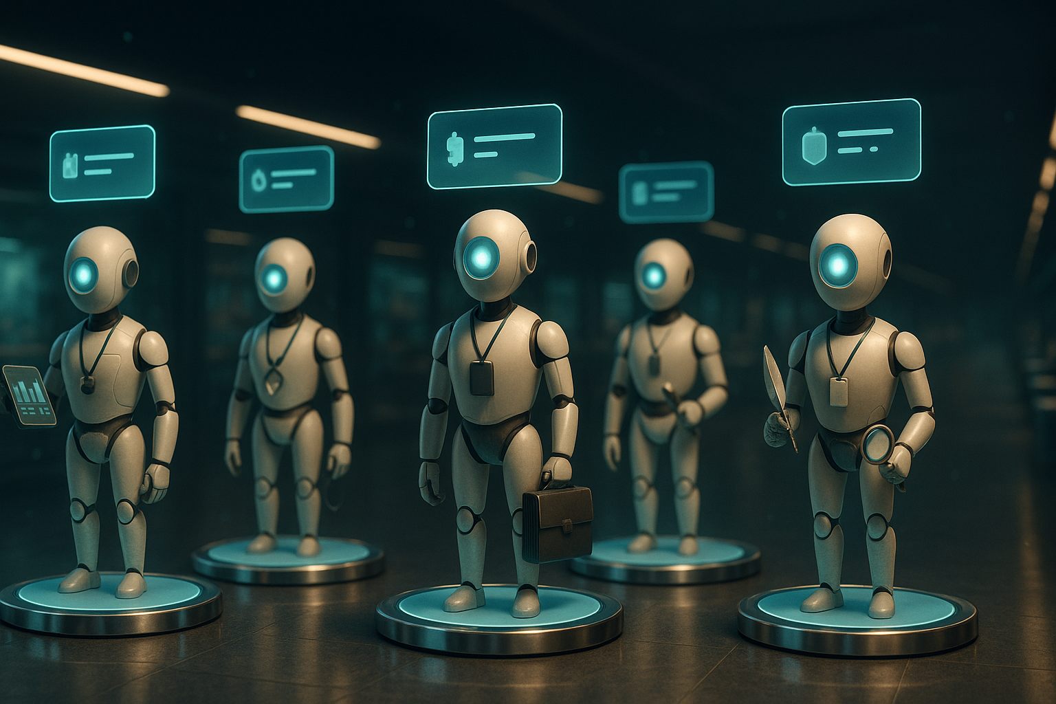 AI employees on MANAV — the Store — illustration from MANAV blog post What Is an AI Employee? (And How to Hire Your First One in 2026)